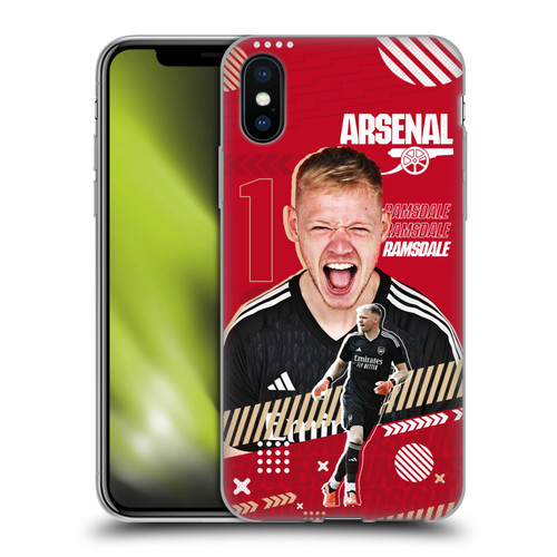 Arsenal FC 2023/24 First Team Aaron Ramsdale Soft Gel Case for Apple iPhone X / iPhone XS