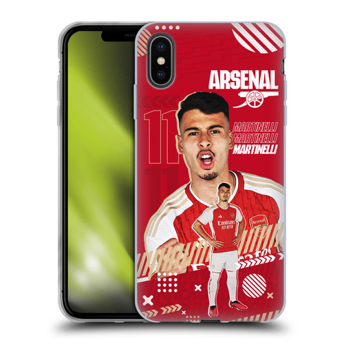 Arsenal FC 2023/24 First Team Gabriel Soft Gel Case for Apple iPhone XS Max