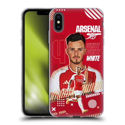Arsenal FC 2023/24 First Team Ben White Soft Gel Case for Apple iPhone XS Max