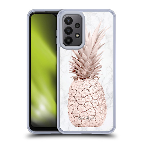 Nature Magick Rose Gold Pineapple On Marble Rose Gold Soft Gel Case for Samsung Galaxy A23 / 5G (2022)