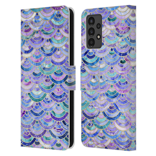 Micklyn Le Feuvre Marble Patterns Mosaic In Amethyst And Lapis Lazuli Leather Book Wallet Case Cover For Samsung Galaxy A13 (2022)