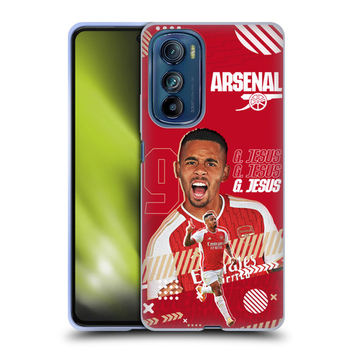 Arsenal FC 2023/24 First Team Gabriel Jesus Soft Gel Case for Motorola Edge 30