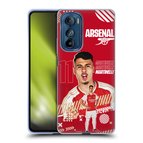 Arsenal FC 2023/24 First Team Gabriel Soft Gel Case for Motorola Edge 30