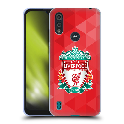 Liverpool Football Club Crest 1 Red Geometric 1 Soft Gel Case for Motorola Moto E6s (2020)