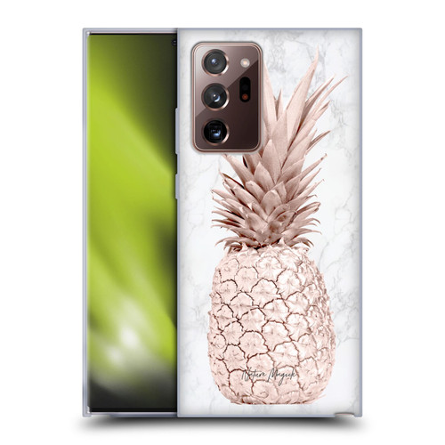 Nature Magick Rose Gold Pineapple On Marble Rose Gold Soft Gel Case for Samsung Galaxy Note20 Ultra / 5G