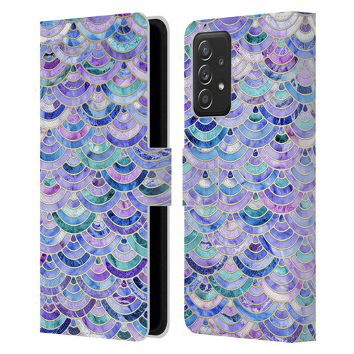 Micklyn Le Feuvre Marble Patterns Mosaic In Amethyst And Lapis Lazuli Leather Book Wallet Case Cover For Samsung Galaxy A53 5G (2022)