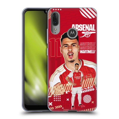 Arsenal FC 2023/24 First Team Gabriel Soft Gel Case for Motorola Moto E6 Plus