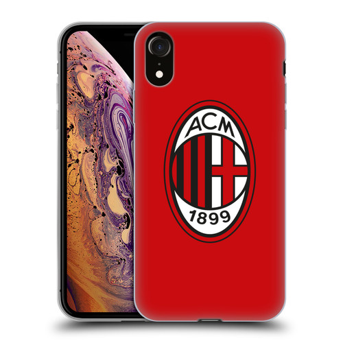 AC Milan Crest Full Colour Red Soft Gel Case for Apple iPhone XR