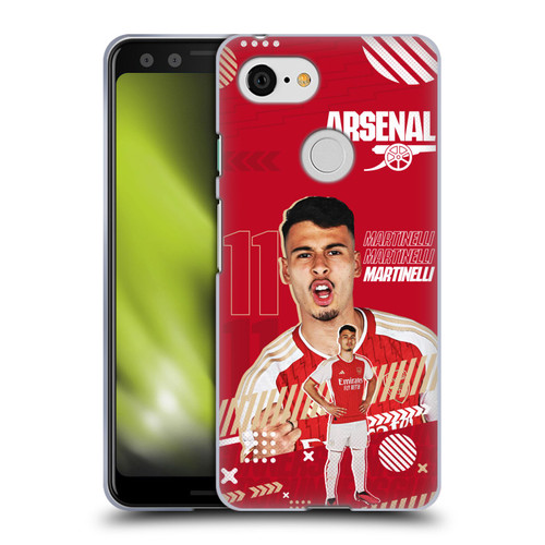 Arsenal FC 2023/24 First Team Gabriel Soft Gel Case for Google Pixel 3