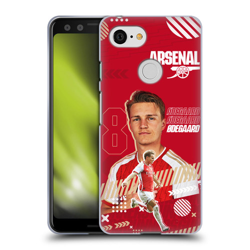 Arsenal FC 2023/24 First Team Martin Ødegaard Soft Gel Case for Google Pixel 3