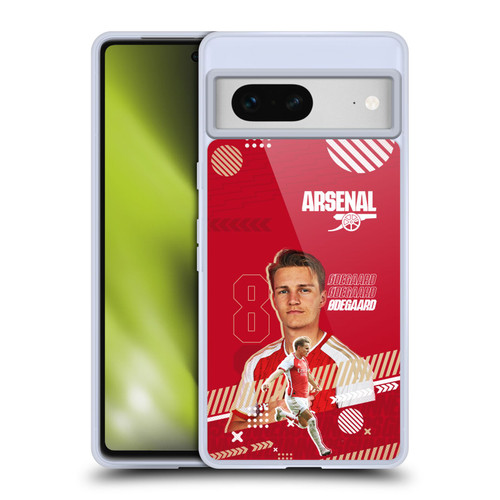 Arsenal FC 2023/24 First Team Martin Ødegaard Soft Gel Case for Google Pixel 7