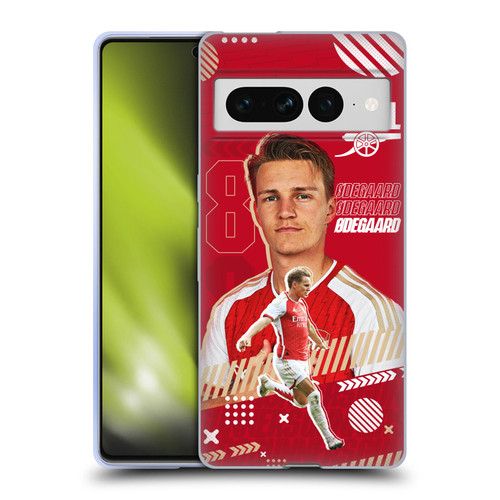 Arsenal FC 2023/24 First Team Martin Ødegaard Soft Gel Case for Google Pixel 7 Pro