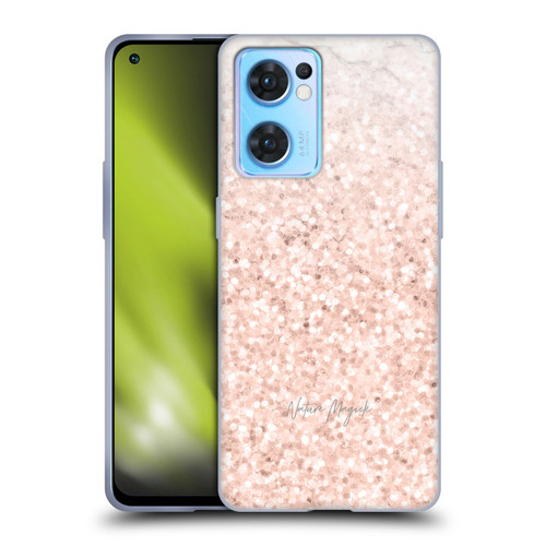 Nature Magick Rose Gold Marble Glitter Rose Gold Sparkle 2 Soft Gel Case for OPPO Reno7 5G / Find X5 Lite