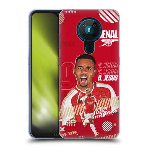 Arsenal FC 2023/24 First Team Gabriel Jesus Soft Gel Case for Nokia 5.3
