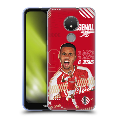 Arsenal FC 2023/24 First Team Gabriel Jesus Soft Gel Case for Nokia C21