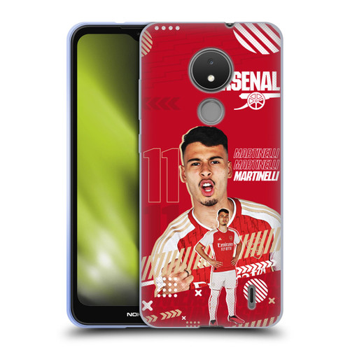 Arsenal FC 2023/24 First Team Gabriel Soft Gel Case for Nokia C21