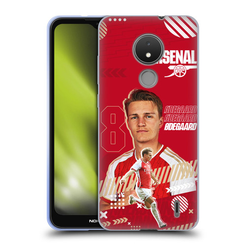 Arsenal FC 2023/24 First Team Martin Ødegaard Soft Gel Case for Nokia C21