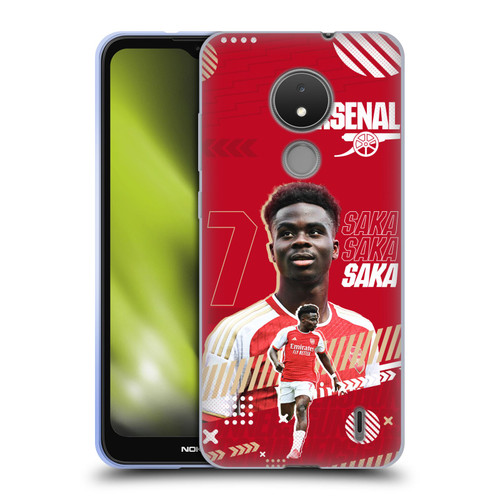 Arsenal FC 2023/24 First Team Bukayo Saka Soft Gel Case for Nokia C21