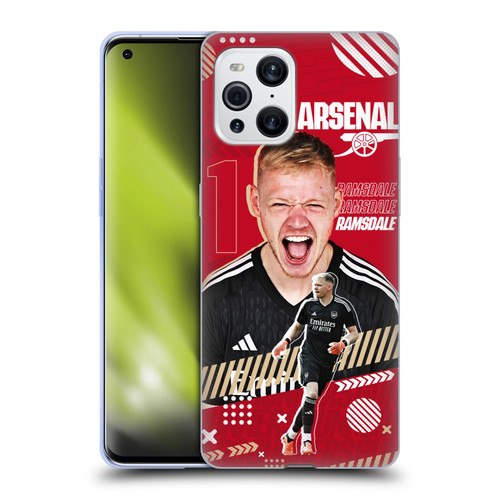 Arsenal FC 2023/24 First Team Aaron Ramsdale Soft Gel Case for OPPO Find X3 / Pro