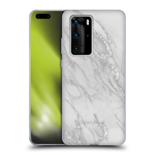 Nature Magick Marble Metallics Silver Soft Gel Case for Huawei P40 Pro / P40 Pro Plus 5G
