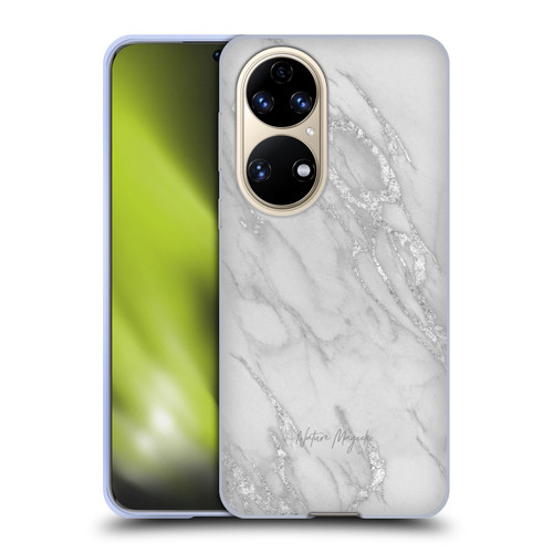 Nature Magick Marble Metallics Silver Soft Gel Case for Huawei P50