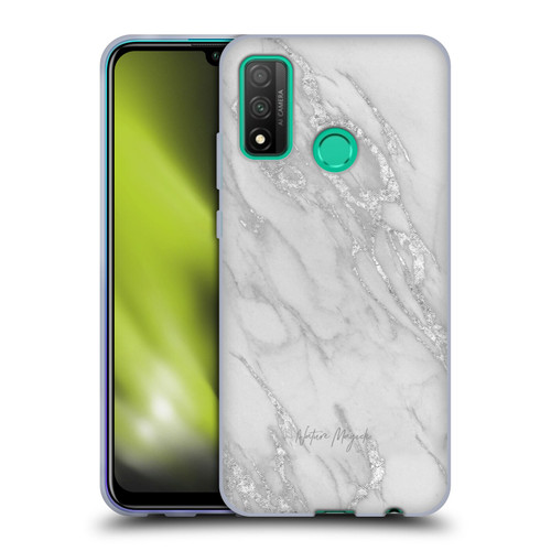 Nature Magick Marble Metallics Silver Soft Gel Case for Huawei P Smart (2020)