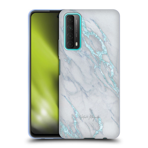 Nature Magick Marble Metallics Blue Soft Gel Case for Huawei P Smart (2021)