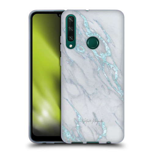 Nature Magick Marble Metallics Blue Soft Gel Case for Huawei Y6p