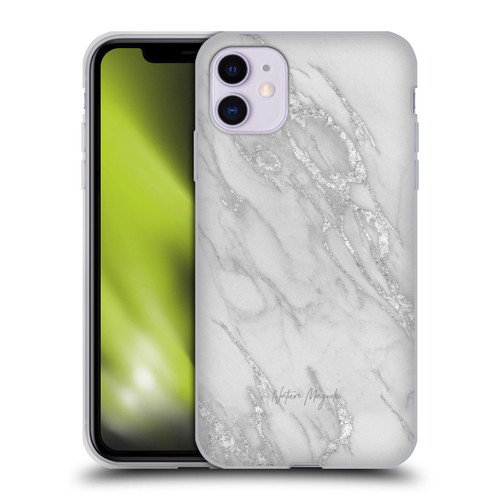 Nature Magick Marble Metallics Silver Soft Gel Case for Apple iPhone 11