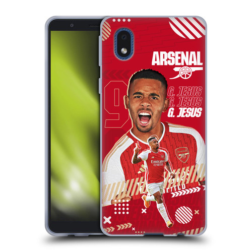 Arsenal FC 2023/24 First Team Gabriel Jesus Soft Gel Case for Samsung Galaxy A01 Core (2020)