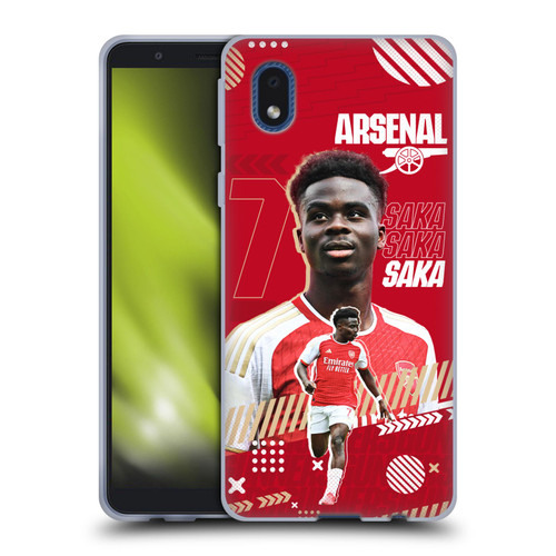 Arsenal FC 2023/24 First Team Bukayo Saka Soft Gel Case for Samsung Galaxy A01 Core (2020)