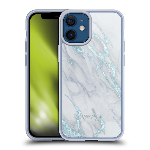 Nature Magick Marble Metallics Blue Soft Gel Case for Apple iPhone 12 Mini