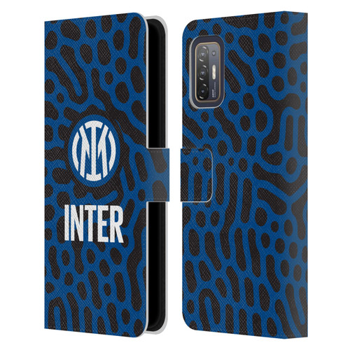Fc Internazionale Milano Patterns Abstract 2 Leather Book Wallet Case Cover For HTC Desire 21 Pro 5G