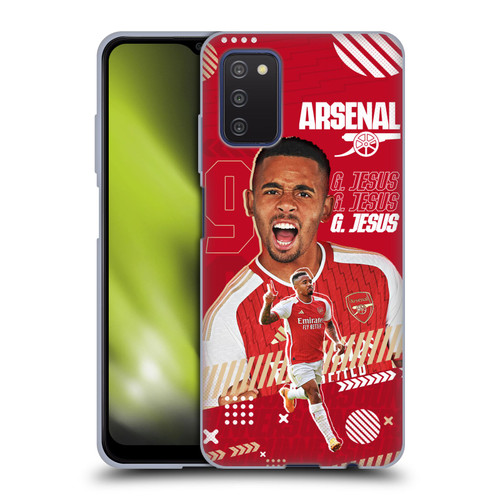 Arsenal FC 2023/24 First Team Gabriel Jesus Soft Gel Case for Samsung Galaxy A03s (2021)