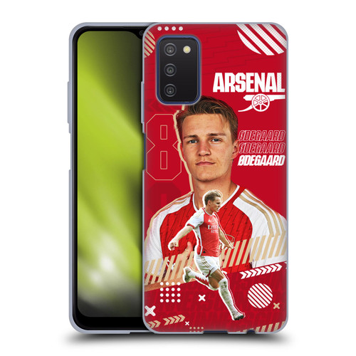 Arsenal FC 2023/24 First Team Martin Ødegaard Soft Gel Case for Samsung Galaxy A03s (2021)