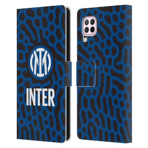Fc Internazionale Milano Patterns Abstract 2 Leather Book Wallet Case Cover For Huawei Nova 6 SE / P40 Lite