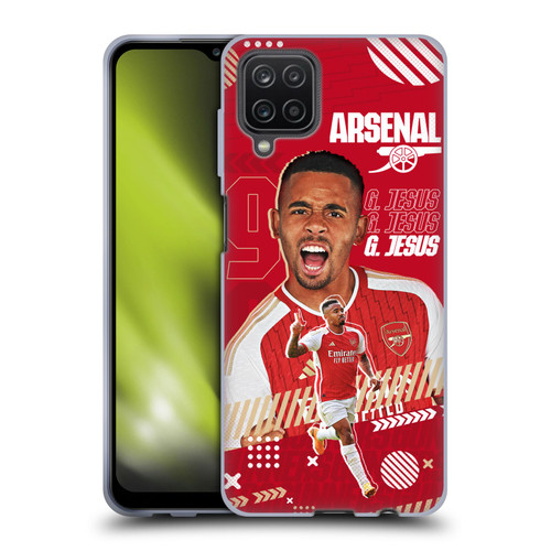 Arsenal FC 2023/24 First Team Gabriel Jesus Soft Gel Case for Samsung Galaxy A12 (2020)