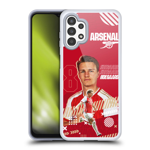Arsenal FC 2023/24 First Team Martin Ødegaard Soft Gel Case for Samsung Galaxy A13 (2022)
