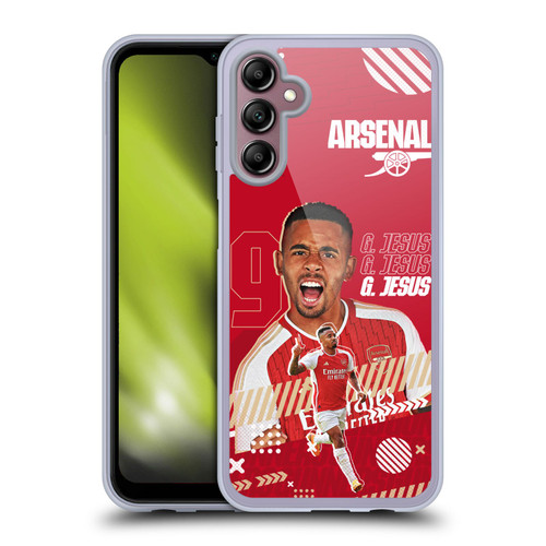 Arsenal FC 2023/24 First Team Gabriel Jesus Soft Gel Case for Samsung Galaxy A14 5G
