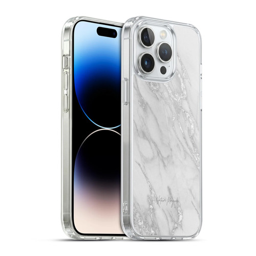 Nature Magick Marble Metallics Silver Soft Gel Case for Apple iPhone 14 Pro Max & MagSafe