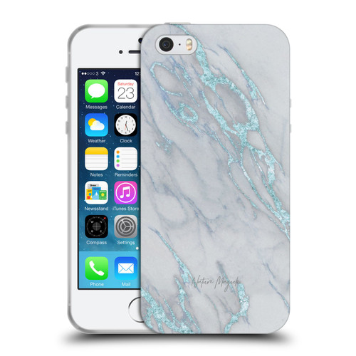 Nature Magick Marble Metallics Blue Soft Gel Case for Apple iPhone 5 / 5s / iPhone SE 2016