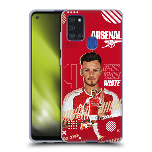 Arsenal FC 2023/24 First Team Ben White Soft Gel Case for Samsung Galaxy A21s (2020)