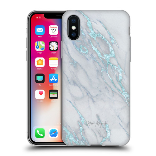 Nature Magick Marble Metallics Blue Soft Gel Case for Apple iPhone X / iPhone XS