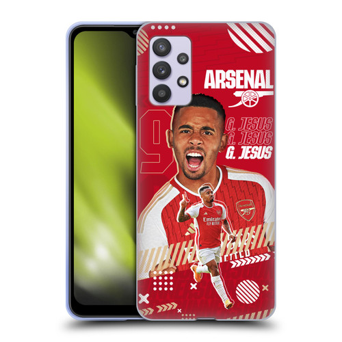 Arsenal FC 2023/24 First Team Gabriel Jesus Soft Gel Case for Samsung Galaxy A32 5G / M32 5G (2021)