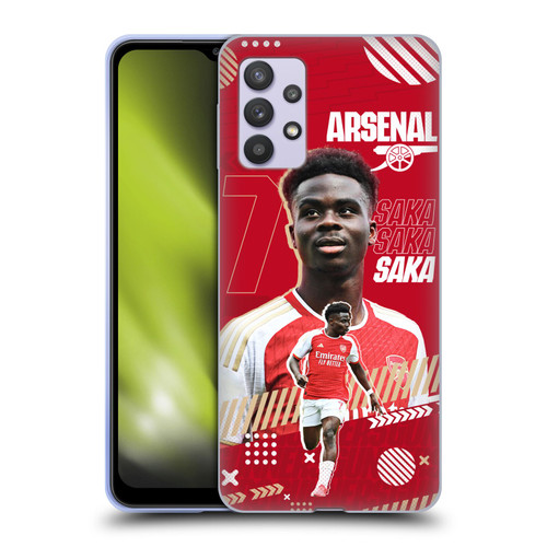 Arsenal FC 2023/24 First Team Bukayo Saka Soft Gel Case for Samsung Galaxy A32 5G / M32 5G (2021)