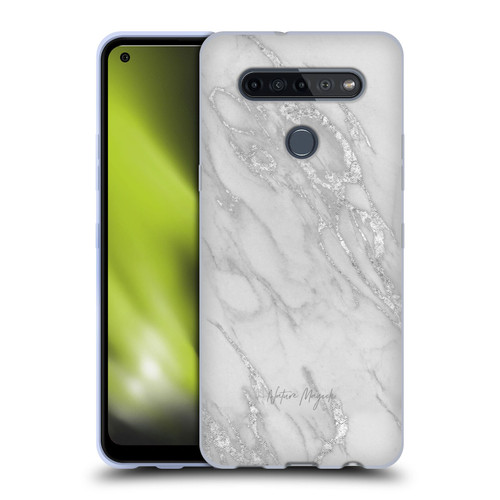 Nature Magick Marble Metallics Silver Soft Gel Case for LG K51S