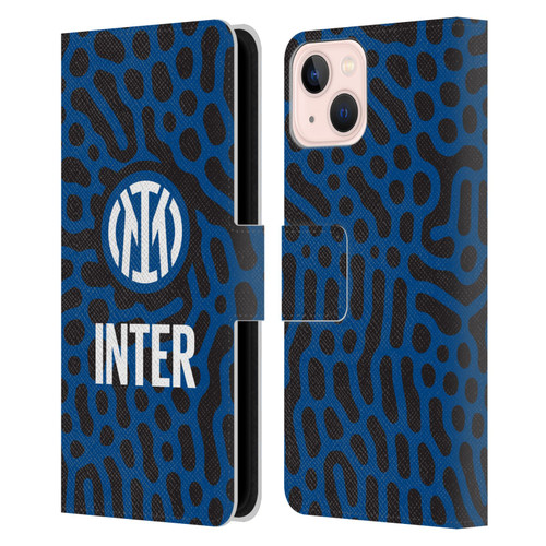 Fc Internazionale Milano Patterns Abstract 2 Leather Book Wallet Case Cover For Apple iPhone 13