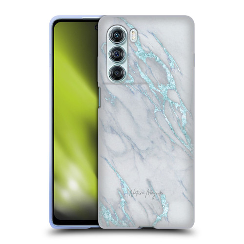 Nature Magick Marble Metallics Blue Soft Gel Case for Motorola Edge S30 / Moto G200 5G