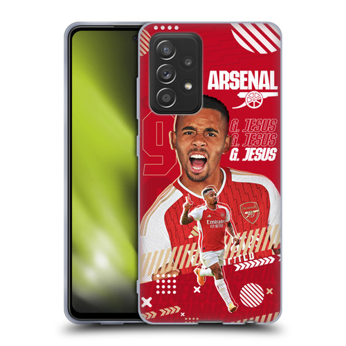 Arsenal FC 2023/24 First Team Gabriel Jesus Soft Gel Case for Samsung Galaxy A52 / A52s / 5G (2021)