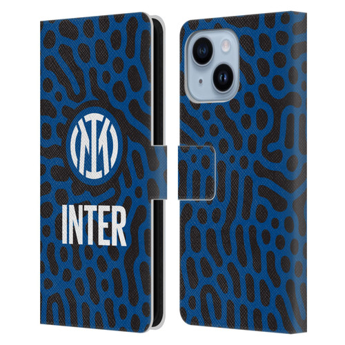 Fc Internazionale Milano Patterns Abstract 2 Leather Book Wallet Case Cover For Apple iPhone 14 Plus